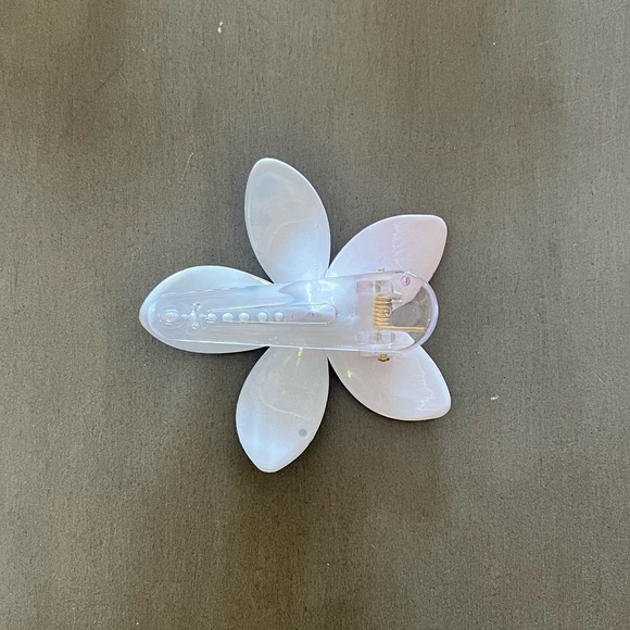 Red Orange Yellow Plumeria Floral Flower Duck Bill 3" Lobster Claw Hair Clip - Picture 3 of 4